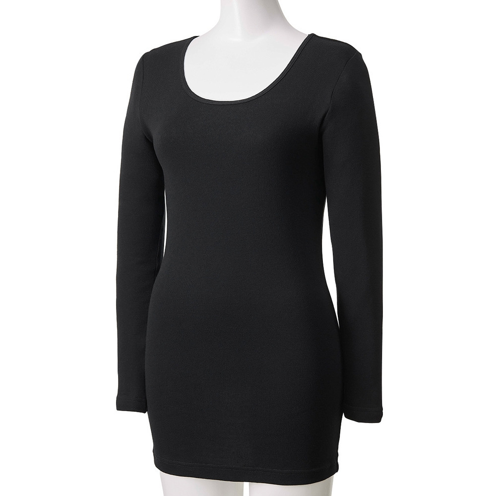 綿100%ロング丈長袖インナー2枚組19