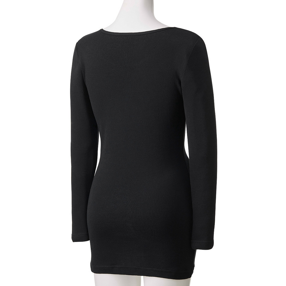 綿100%ロング丈長袖インナー2枚組21