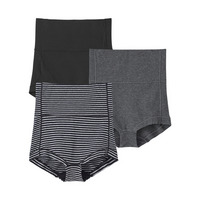 綿混ストレッチ　はらまき付お腹らくちんショーツ３枚組