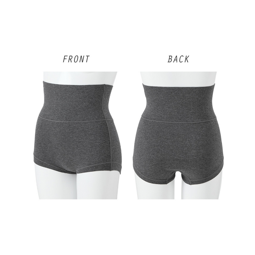 綿混ストレッチ はらまき付お腹らくちんショーツ3枚組9