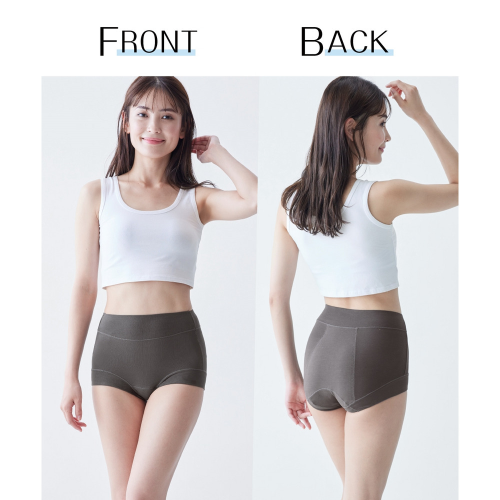 綿好きさんのお腹・脚口らくちん深ばき丈サニタリーショーツ夜用2枚組(羽付ナプキン対応)13