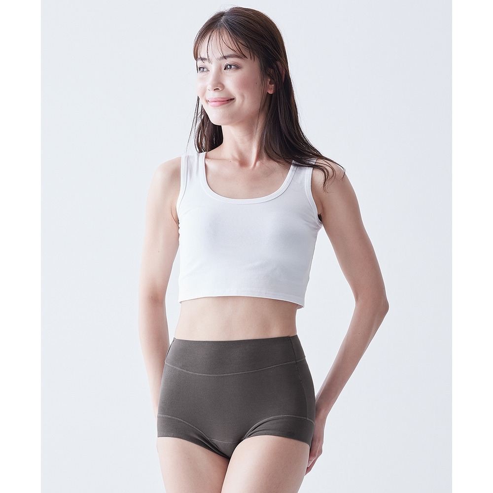 綿好きさんのお腹・脚口らくちん深ばき丈サニタリーショーツ夜用2枚組(羽付ナプキン対応)14