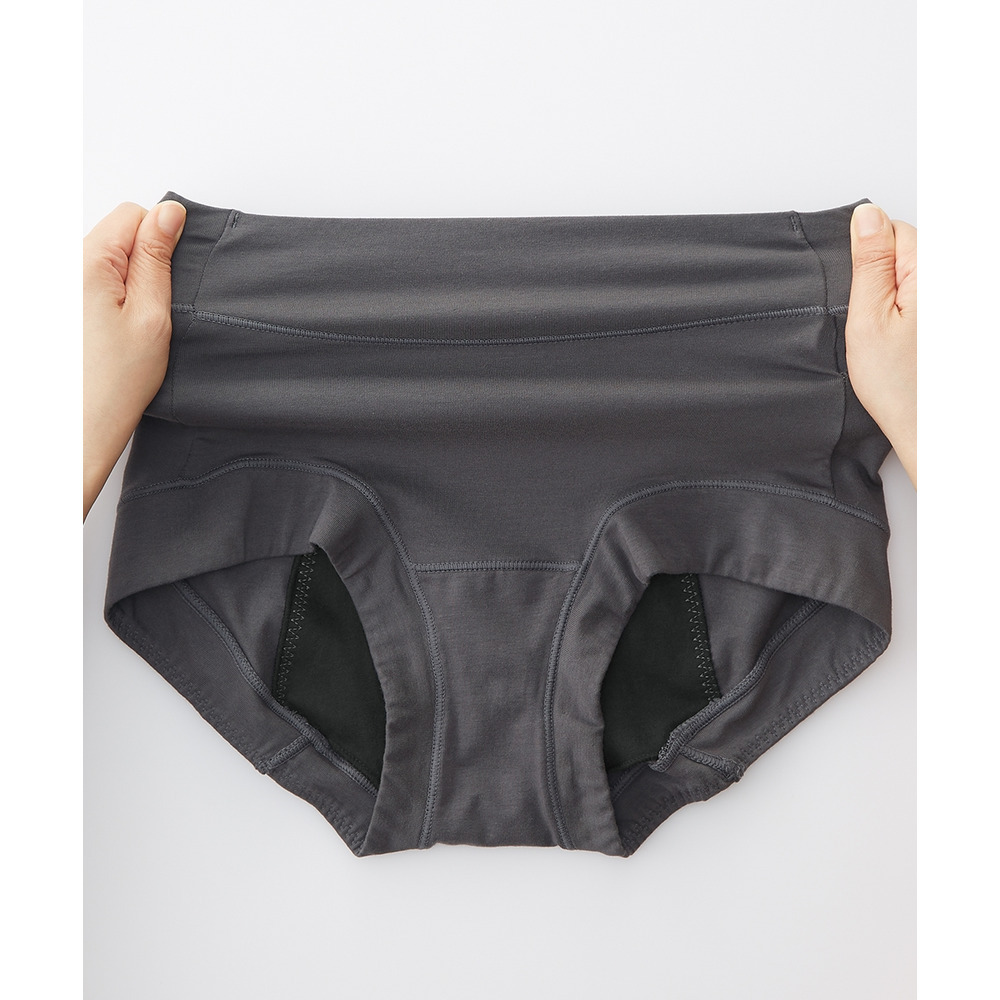 綿好きさんのお腹・脚口らくちん深ばき丈サニタリーショーツ夜用2枚組(羽付ナプキン対応)17