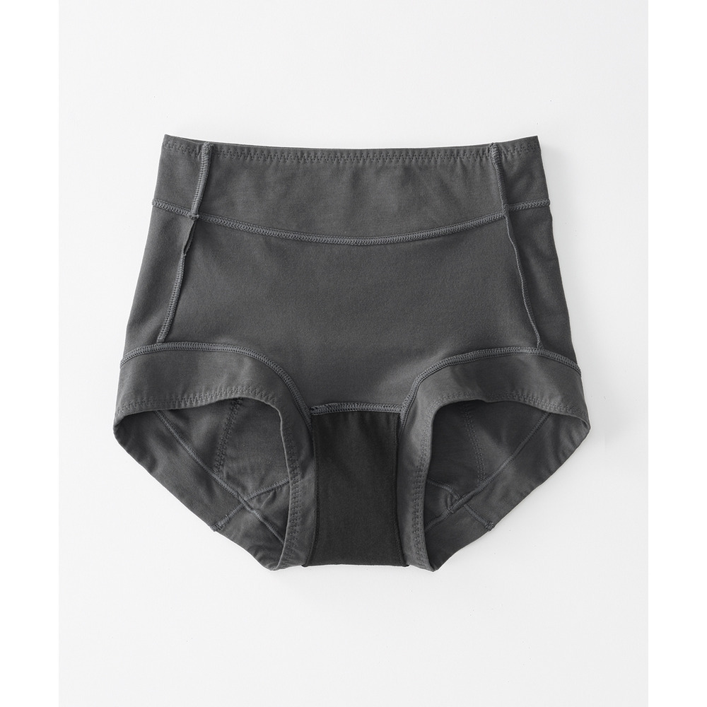 綿好きさんのお腹・脚口らくちん深ばき丈サニタリーショーツ夜用2枚組(羽付ナプキン対応)18