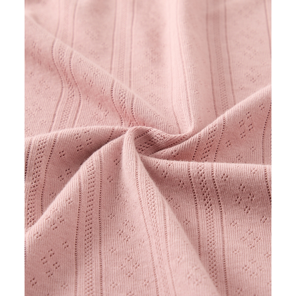 綿100%パジャマインナー 首・手首あったか12分袖ハイネック19