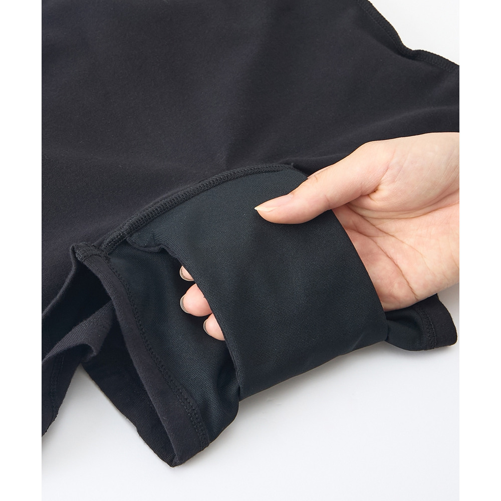 綿混ストレッチ 横モレ防止深ばき丈ボクサーサニタリーショーツ2枚組(日本製防水布 羽付ナプキン対応・抗菌防臭加工)22