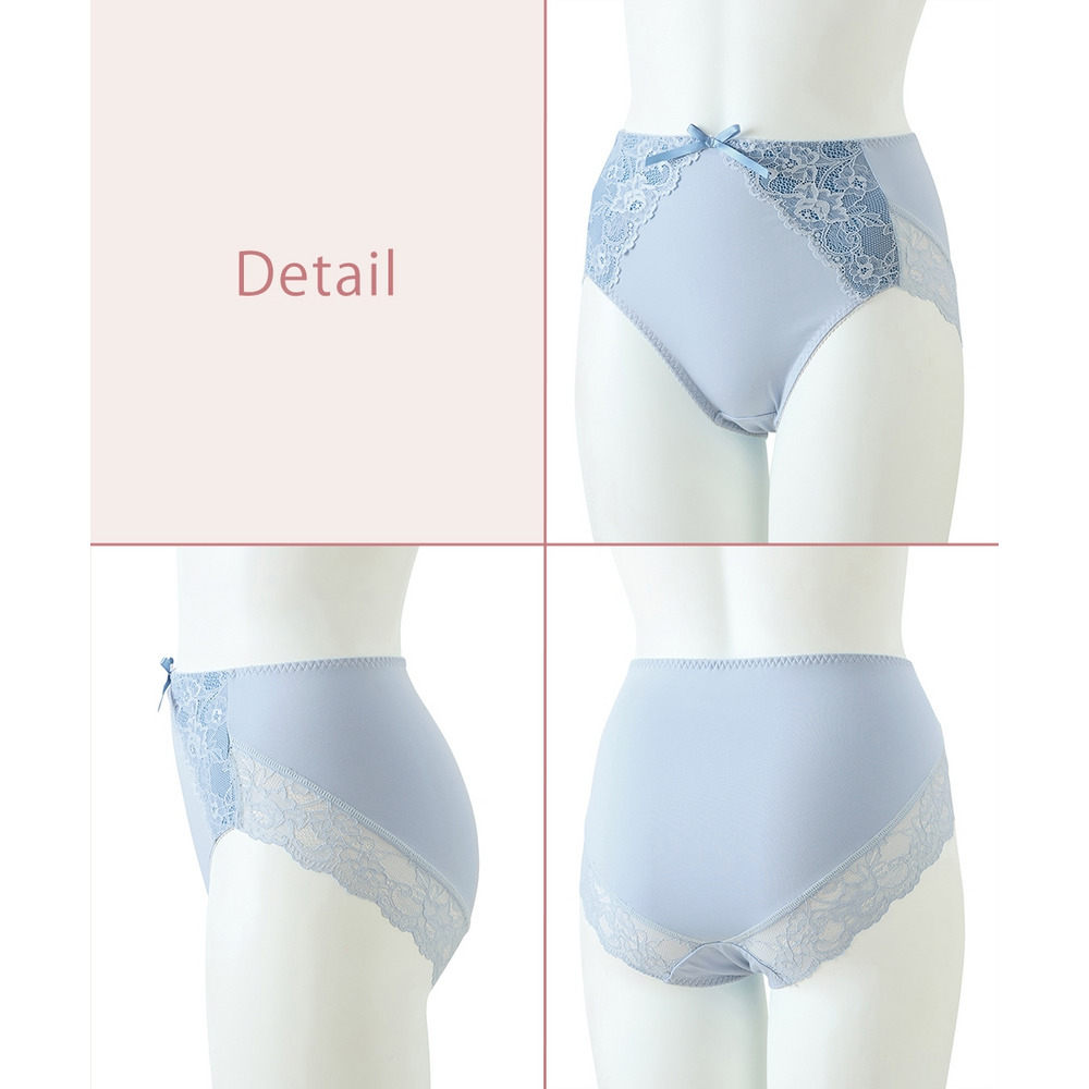 深ばき丈バックレースコーディネートショーツ2枚組(編みレースタイプ)11