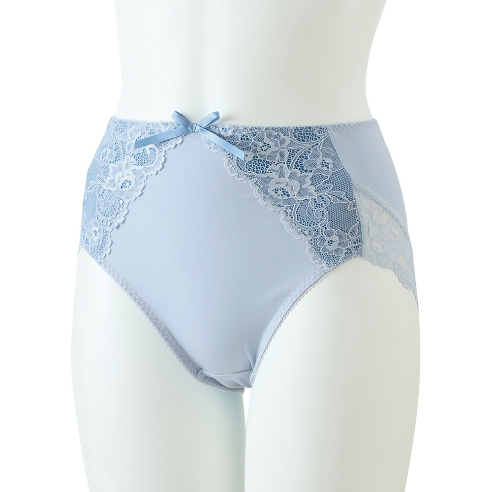 深ばき丈バックレースコーディネートショーツ2枚組(編みレースタイプ)12