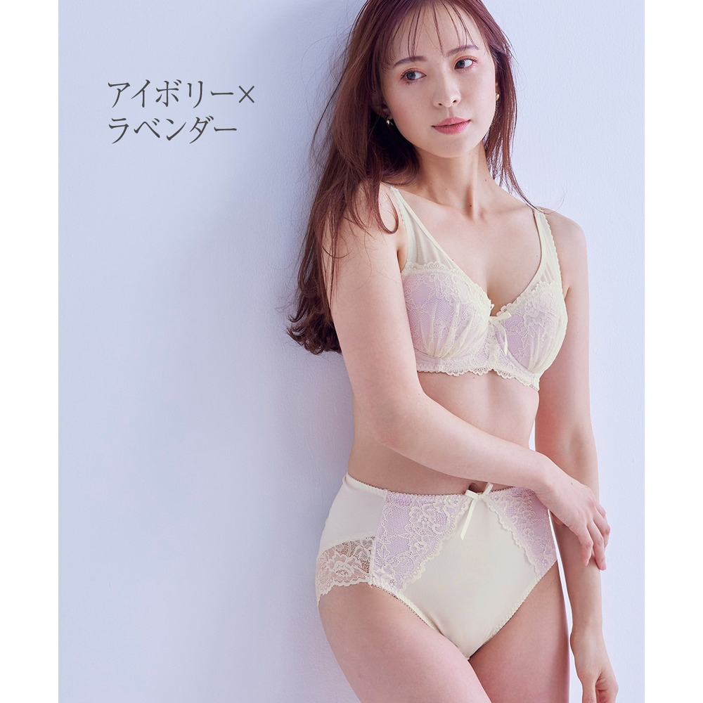 深ばき丈バックレースコーディネートショーツ2枚組(編みレースタイプ)7