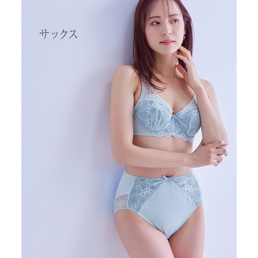 深ばき丈バックレースコーディネートショーツ2枚組(編みレースタイプ)8