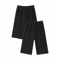 綿１００％スムース５分丈オーバーパンツ２枚組