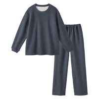 肌側綿１００％　ふんわり軽いやわらかダンボールニットルームウェア上下セット