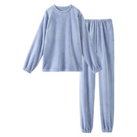 ふわぬくフランネルルームウェア上下セット(ゆるゆる)