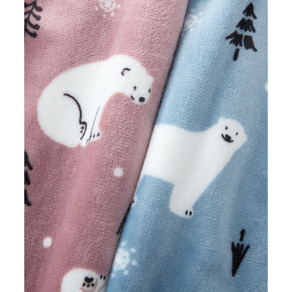 ふわもこプレミアム シロクマ柄ハイネック前開きパジャマ16