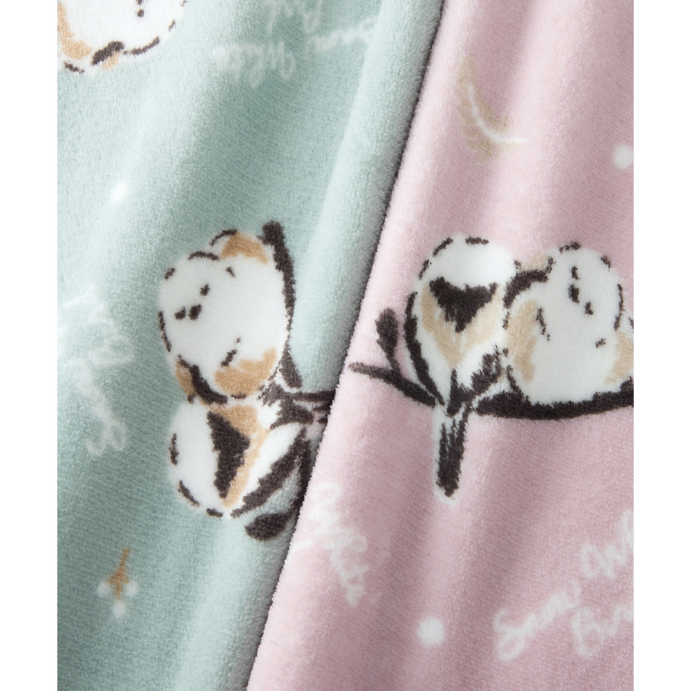 ふわもこ シマエナガ柄前開きパジャマ16