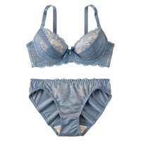 ヌーディカラーレースブラジャーショーツセット