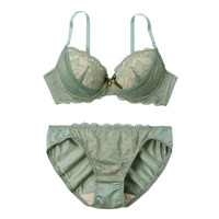 ヌーディカラーレースブラジャーショーツセット