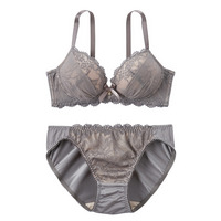 ヌーディカラーレースノンワイヤーブラジャーショーツセット
