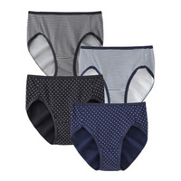綿100％やさしく伸びる　プリントショーツ4枚組（選べるはきこみ丈）