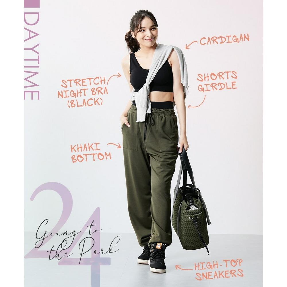 n,for24 いつでも着られるストレッチナイトブラジャー(綿混素材)17