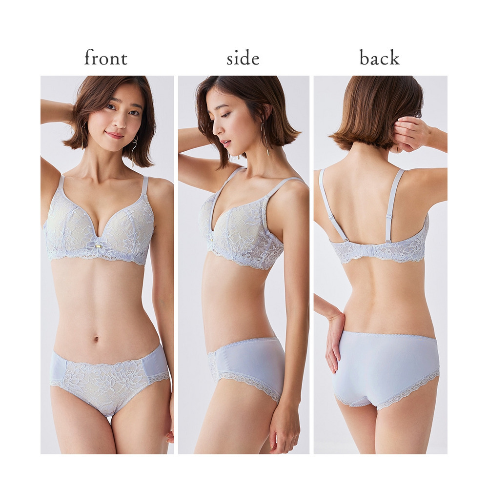 ノンワイヤーMの谷間ブラジャーショーツセット(Mの谷間)(トリンプ)12