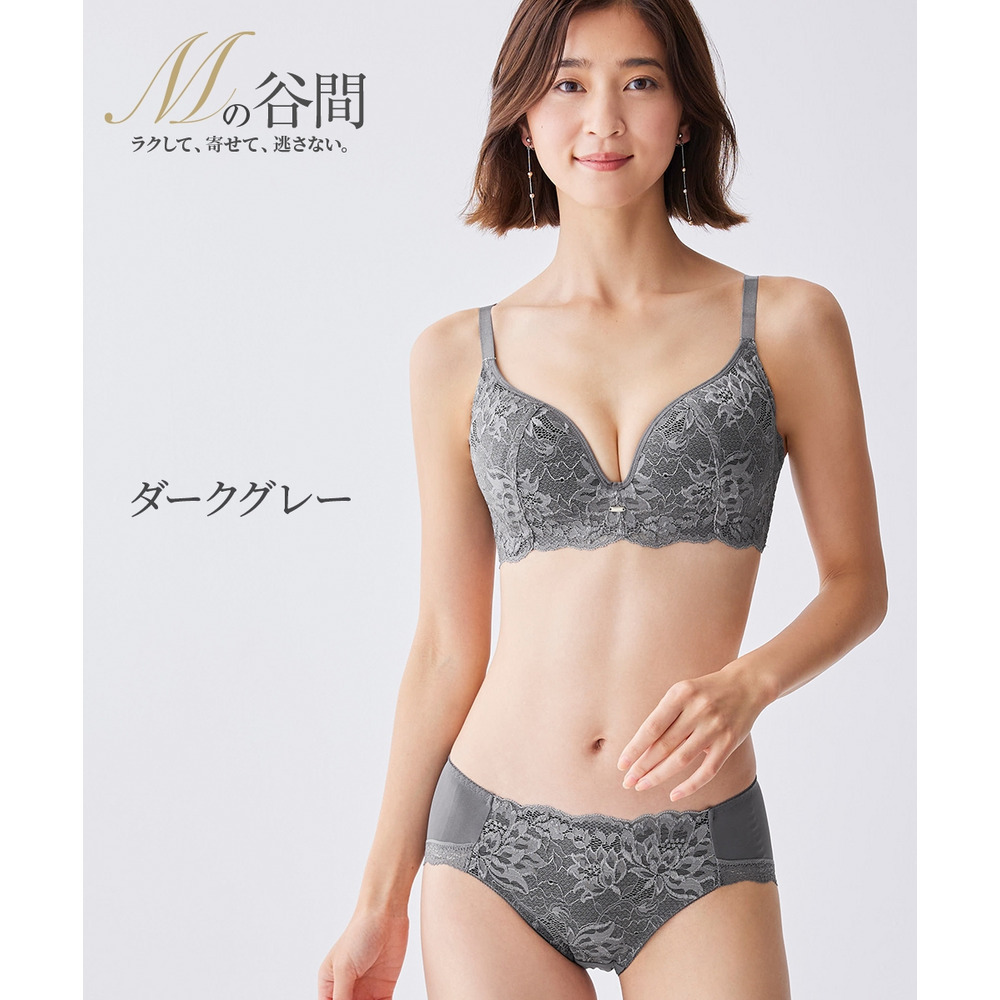 ノンワイヤーMの谷間ブラジャーショーツセット(Mの谷間)(トリンプ)13