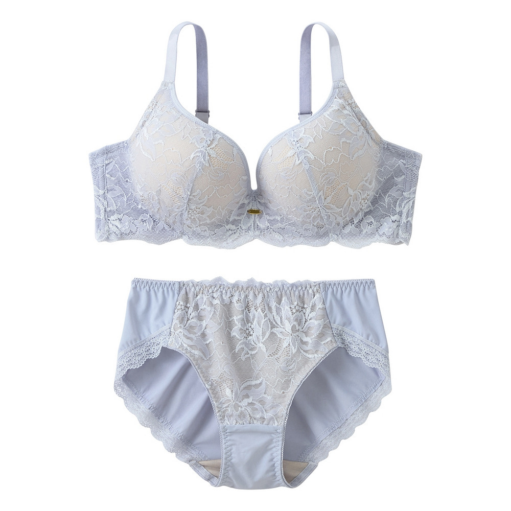 ノンワイヤーMの谷間ブラジャーショーツセット(Mの谷間)(トリンプ)1