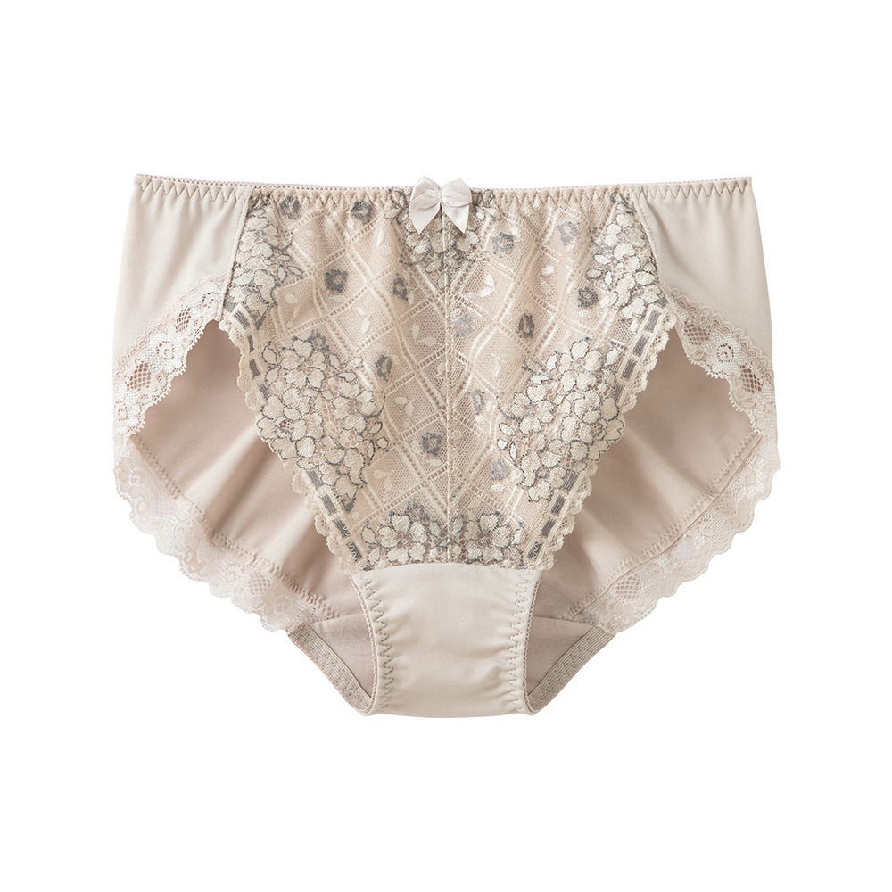 やや深ばき丈編レースコーディネートショーツ(トリンプ)(n,FULLRE)1