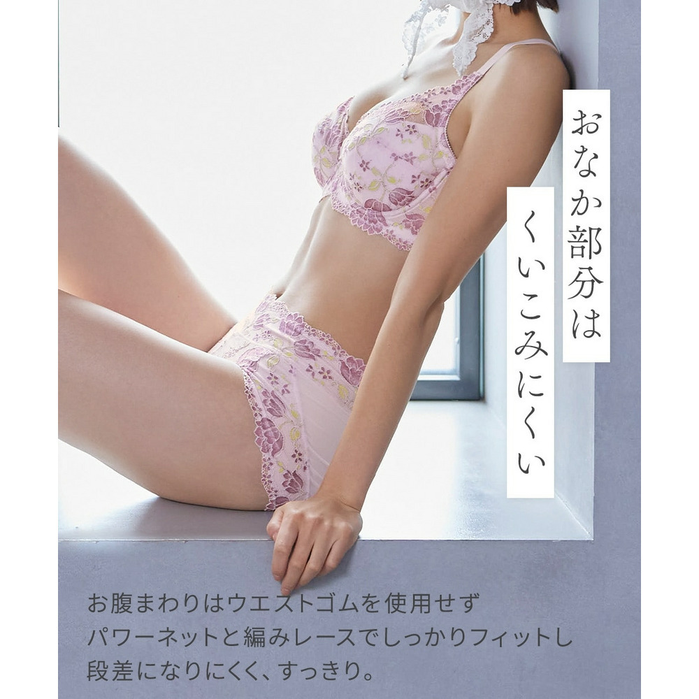 サポートやや深ばき丈コーディネートショーツ(チューリップ柄)(トリンプ)(n,FULLRE)10