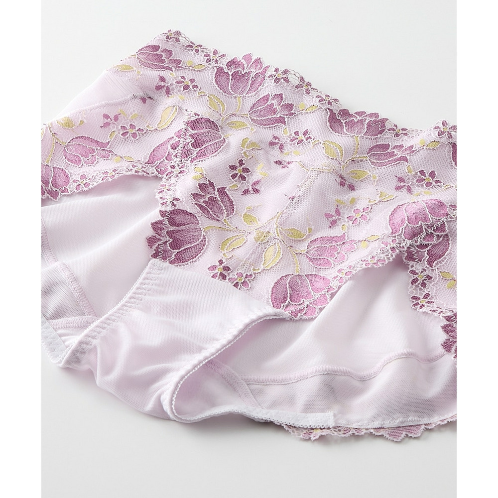 サポートやや深ばき丈コーディネートショーツ(チューリップ柄)(トリンプ)(n,FULLRE)24