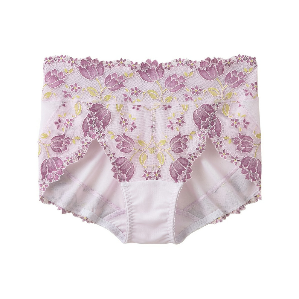 サポートやや深ばき丈コーディネートショーツ(チューリップ柄)(トリンプ)(n,FULLRE)1