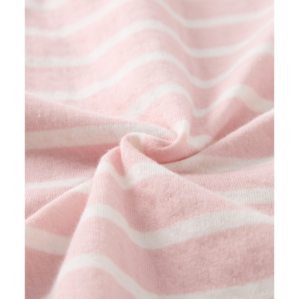 肌側綿100% やわらか接結スナップボタン前開きルームウェア上下セット16