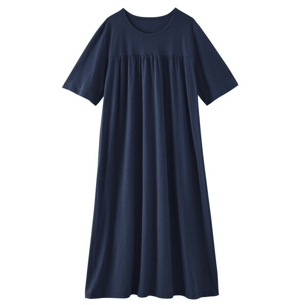 綿100%さらり天竺のルームワンピース1