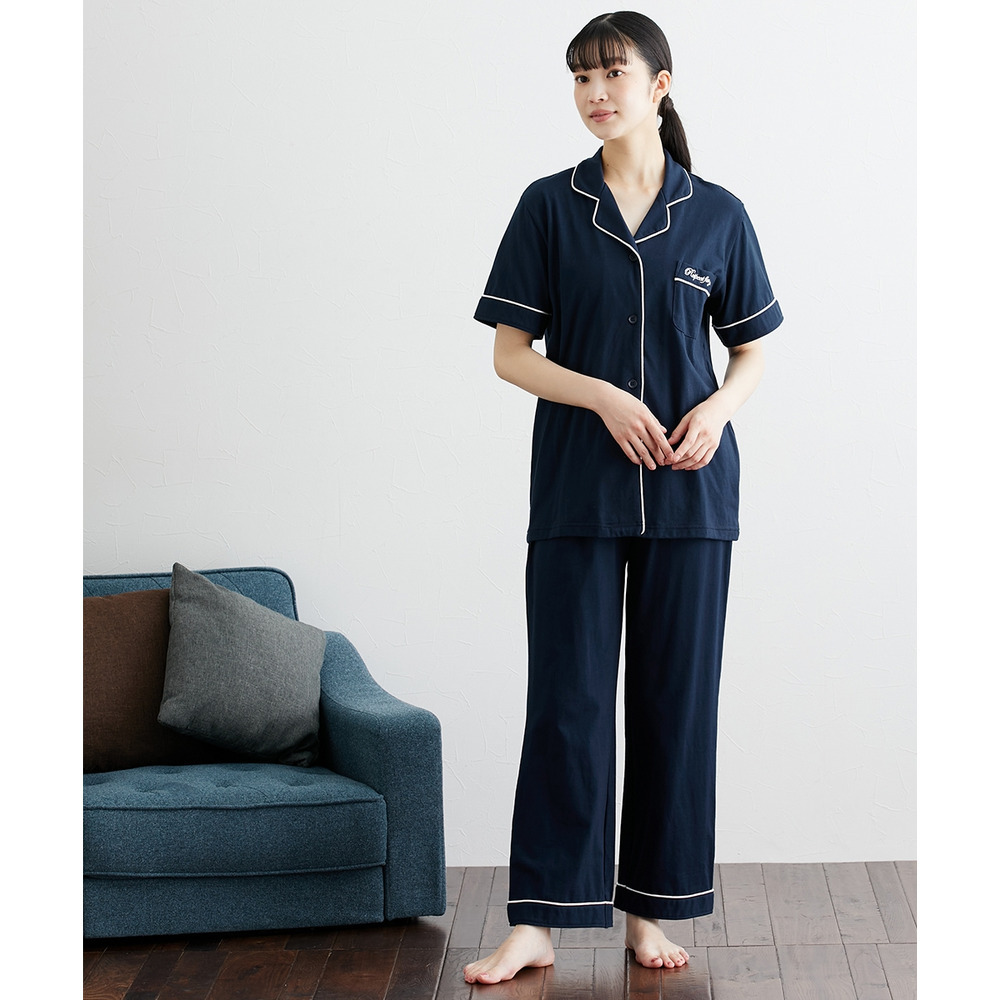 綿100%さらり天竺の半袖シャツパジャマ12