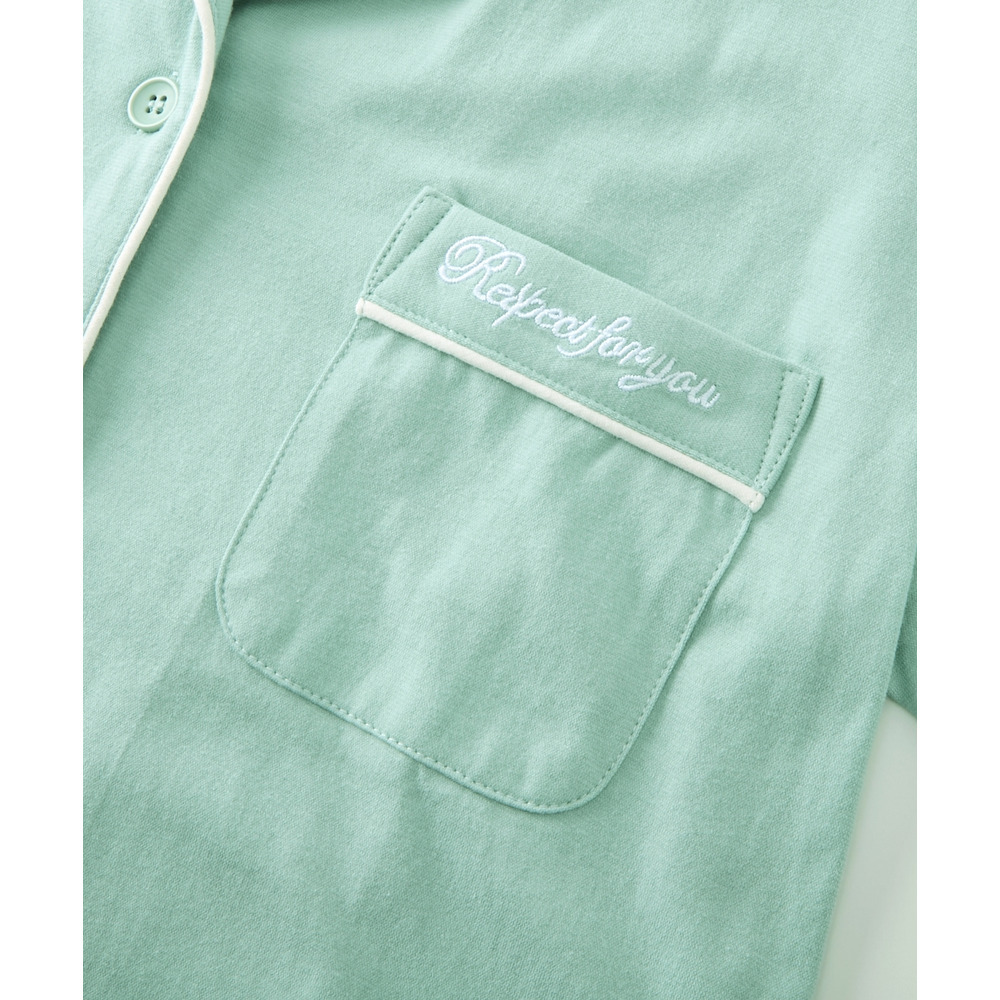 綿100%さらり天竺の半袖シャツパジャマ24