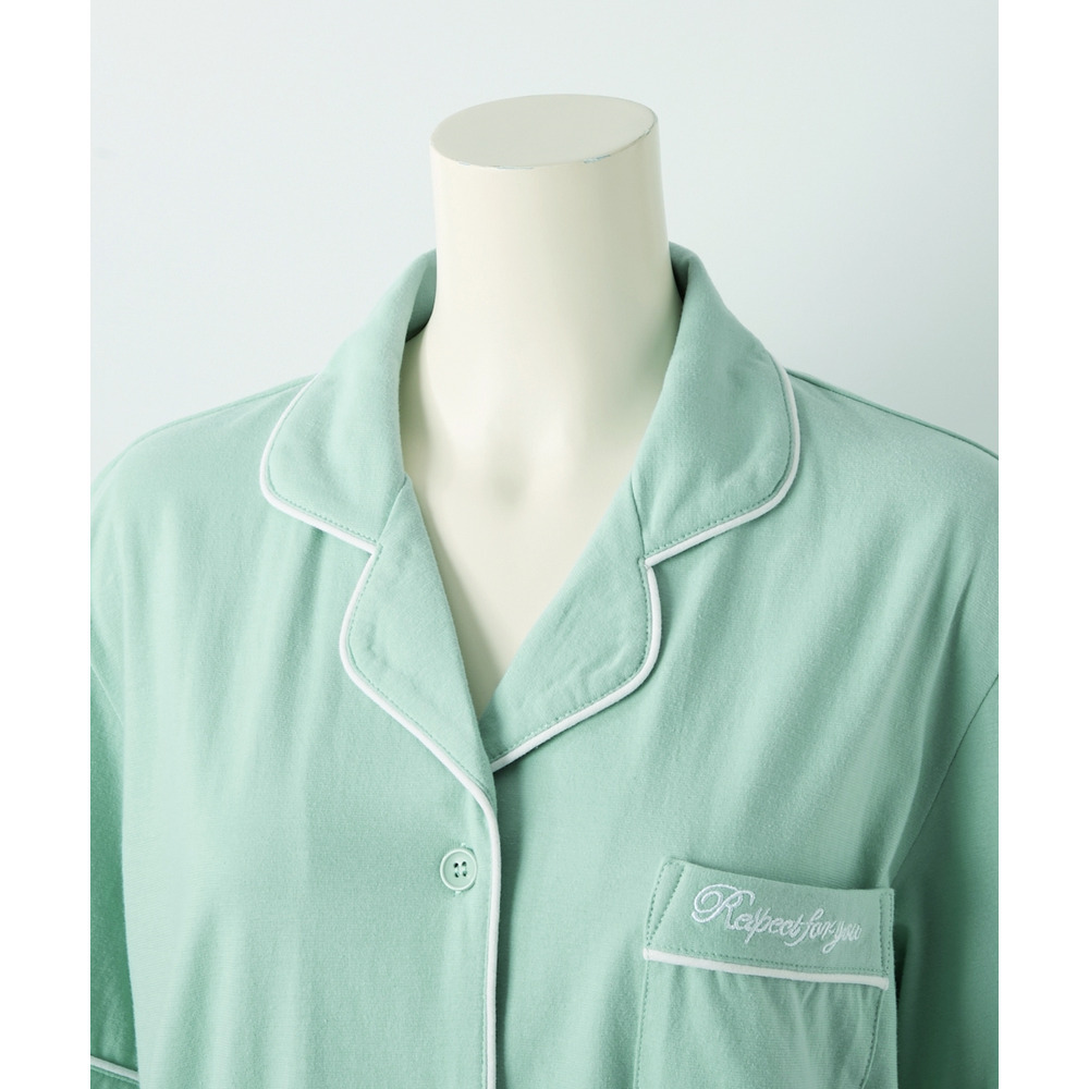 綿100%さらり天竺の半袖シャツパジャマ25