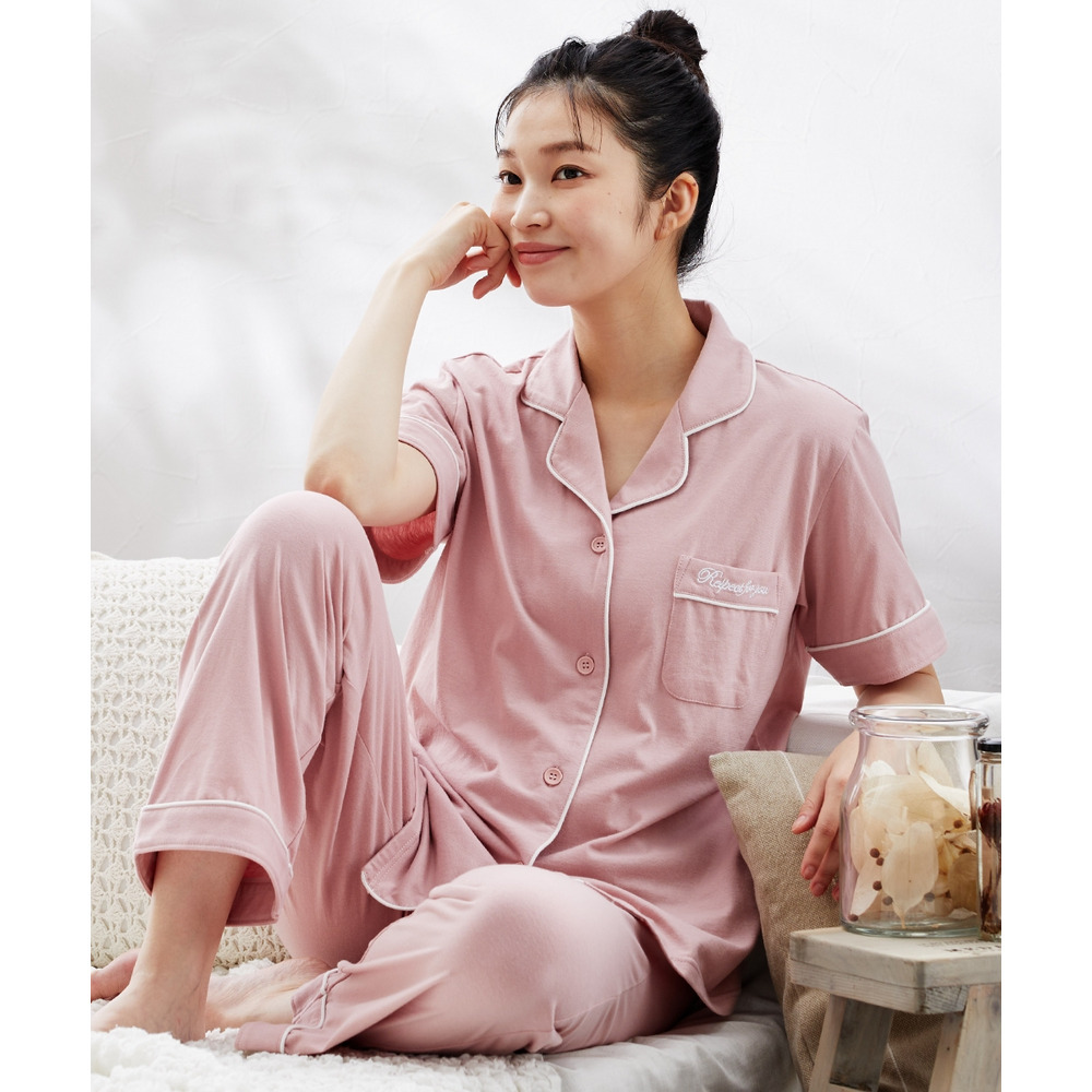 綿100%さらり天竺の半袖シャツパジャマ6