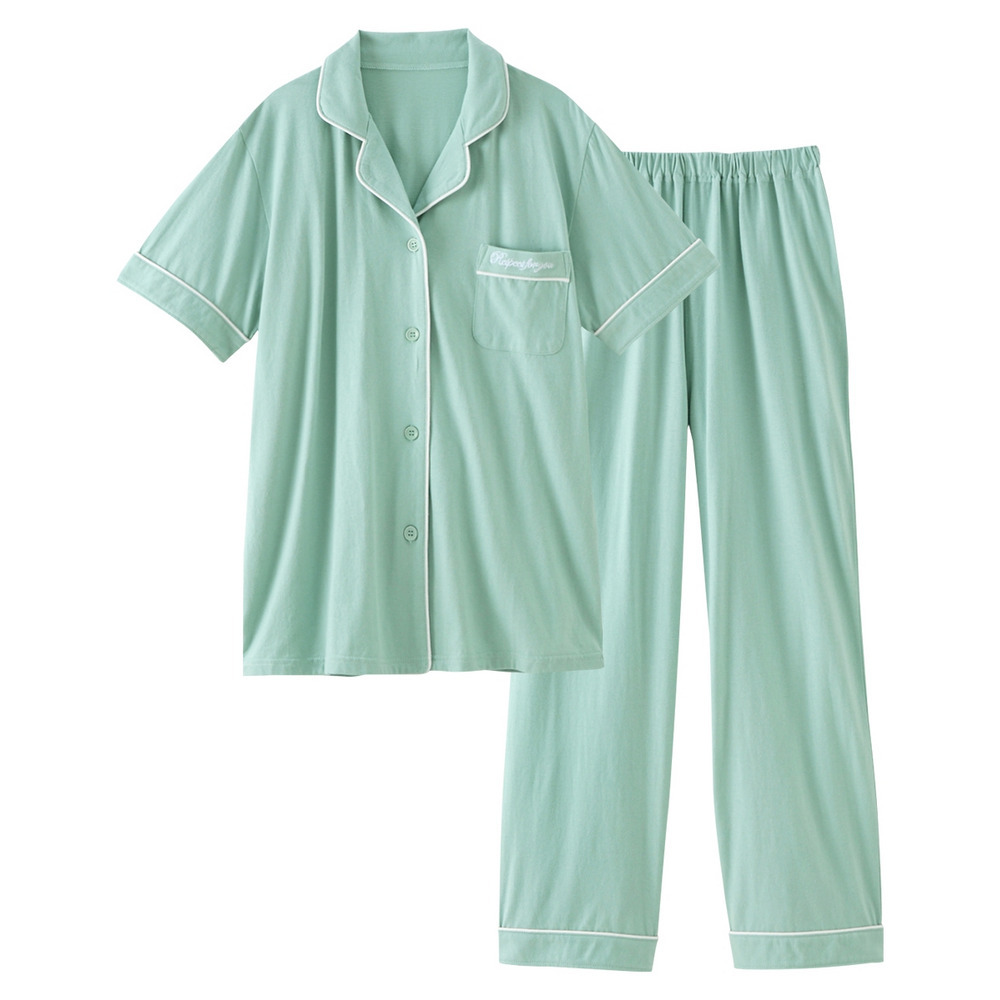 綿100%さらり天竺の半袖シャツパジャマ1