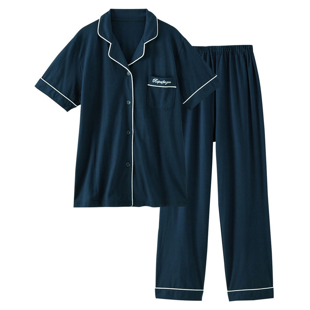 綿100%さらり天竺の半袖シャツパジャマ1