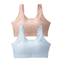 吸汗速乾メッシュ　肩ひも調節できるハーフトップ2枚組