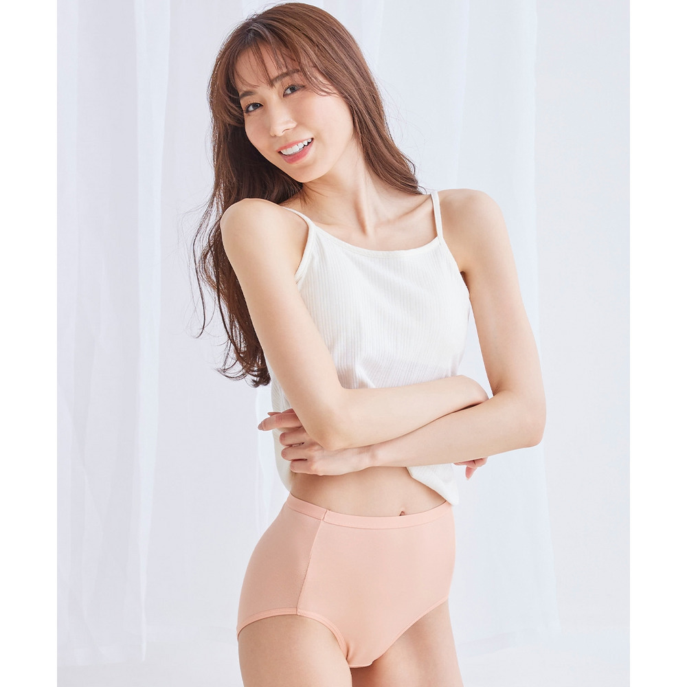 綿混ストレッチ シンプル深ばき丈ショーツ3枚組10