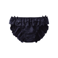 綿100％天竺　フリルレースショーツ