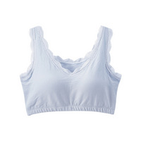 綿混　細幅レースハーフトップ