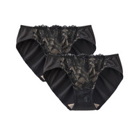 重力に打ち勝つノンワイヤーフルカップブラジャーのコーディネートショーツ2枚組