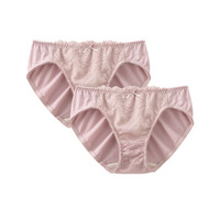 重力に打ち勝つノンワイヤーフルカップブラジャーのコーディネートショーツ2枚組