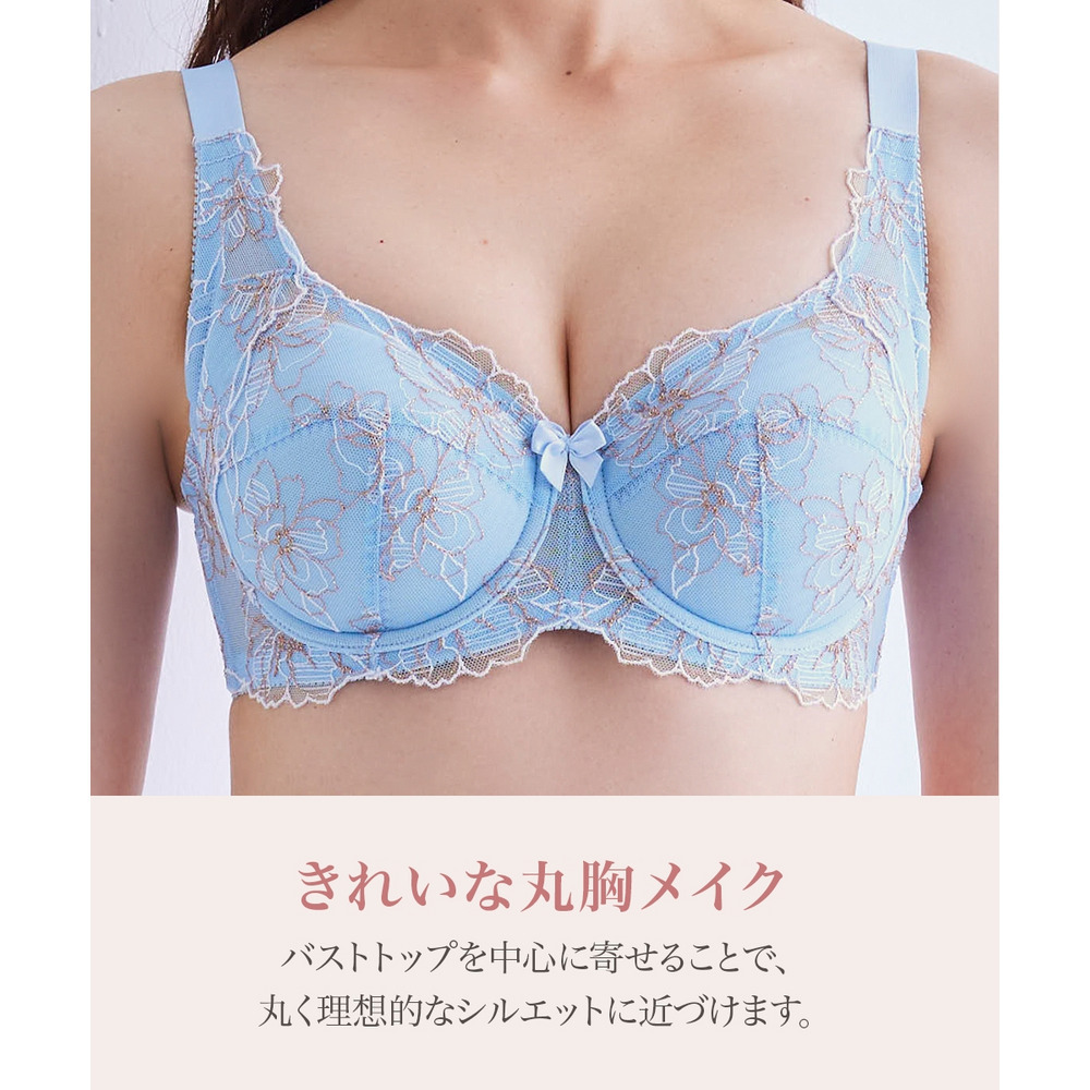 カラフルパレットフルカップブラジャー(レンテンローズフラワー柄)3