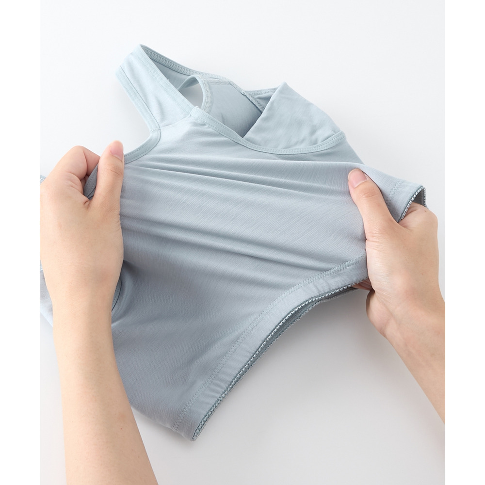 接触冷感 吸汗速乾 抗菌防臭 脇汗取り付ハーフトップ17