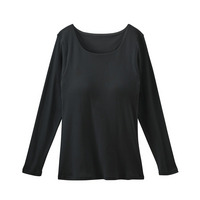 アンダーフリーコットン　綿100%ブラトップ長袖インナー（UVカット）