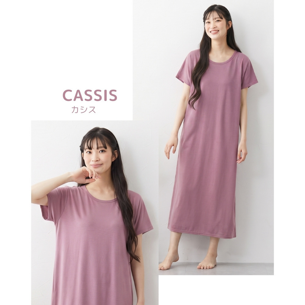 3秒ルームワンピース(綿混・フレンチ袖)9