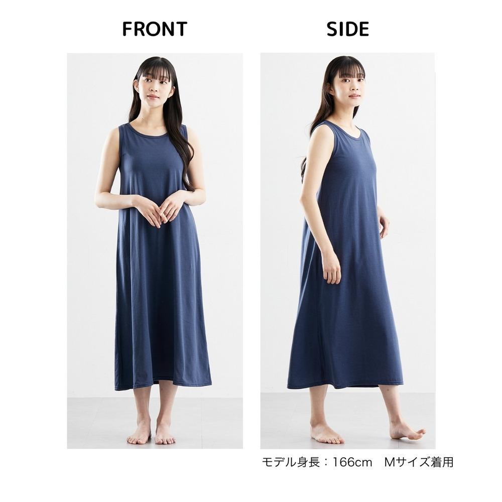 3秒ルームワンピース(綿混・ノースリーブ)7